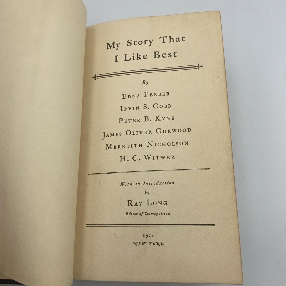 Antique‎ My Story That I Like Best 1924 Cosmopolitan Magazine HC